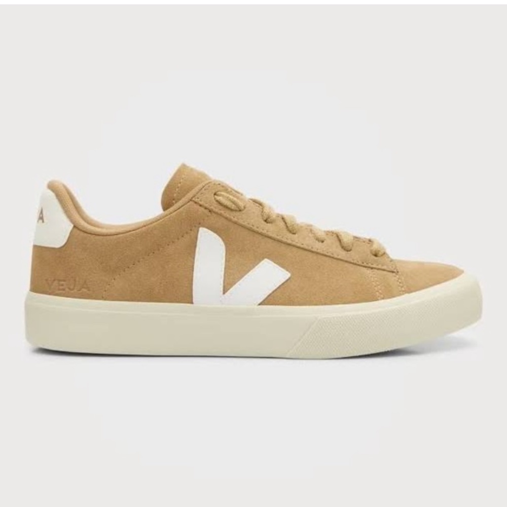 VEJA Dune White Suede Campo Sneakers - Picture 1 of 8